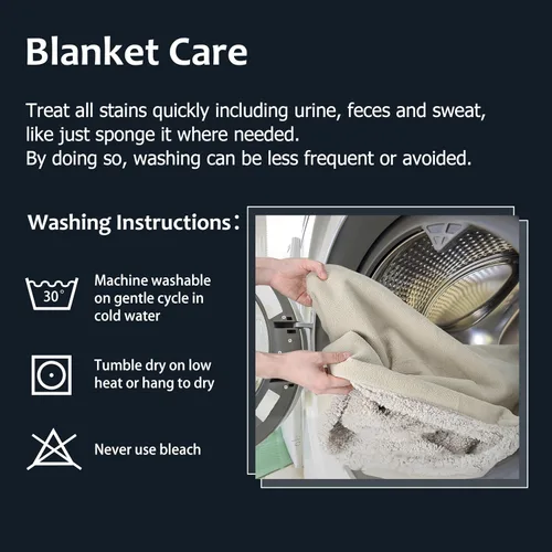 Miniatura 7 de Kritter Planet - Manta impermeable y a prueba de orina para perros grandes; manta suave, reversible y a prueba de líquidos para proteger el sofá