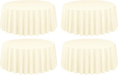 Miniatura 95 de Showgeous Paquete de 4 manteles rectangulares de poliéster de 60 x 102 pulgadas, resistentes a las arrugas, lavables, para bodas, mesas de comedor