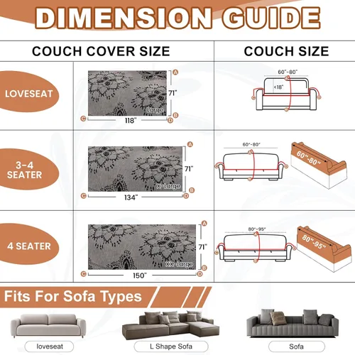 Miniatura 125 de STACYPIK Funda de sofá gris impermeable para perros, funda de sofá antideslizante para sofá de 3 cojines, funda seccional lavable para forma de L