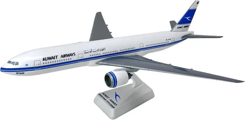 Miniatura 2 de Kuwait 777-200 Modelo a escala 1:200 Avión - Modelo de avión de plástico Snap-Fit - Réplica coleccionable de aviones de Kuwait Airlines - Parte