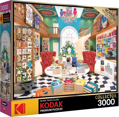 Miniatura 2 de RoseArt - Kodak Premium - Brandon's Bookstore - Rompecabezas de 3000 piezas para adultos