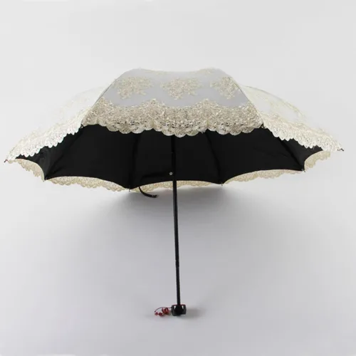 Miniatura 27 de Honeystore - Parasoles de encaje de flores para fiesta de boda, paraguas nupcial de encaje
