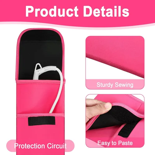 Miniatura 5 de Shappy 2 Piezas Funda de Viaje para Rizador Resistente al Calor Funda Porta Plancha Plana Manga de Neopreno Porta Alisador y Bolsa Plana