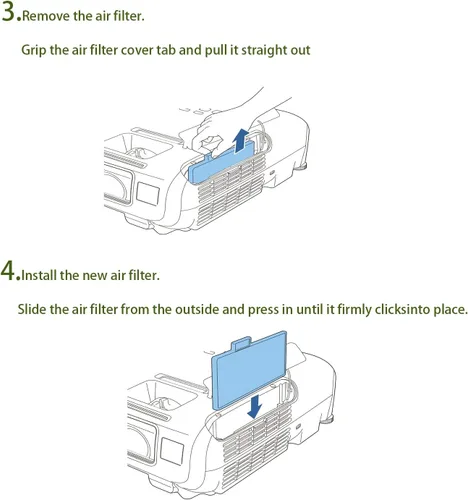 Miniatura 7 de ELPAF32 / V13H134A32 Filtro de aire para Epson Home Cinema 880, 1080, 725HD, 730HD, EX5260, Pro EX7240, EB 118, EB W49, PowerLite W39, 955WH