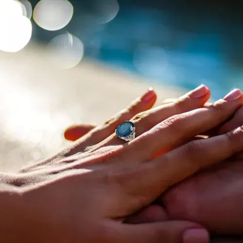 Miniatura 2 de Alianzas de compromiso de boda para mujer, anillo de aleación para hombre, regalo de cumpleaños de Navidad