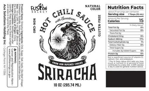 Miniatura 2 de Fusion Select Salsa picante Sriracha de 10 onzas, condimento gourmet de salsa picante y dulce para cocinar, pizza, salteado, pollo, carne, taco