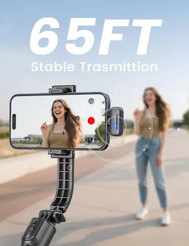 Miniatura 7 de Mini micrófono de solapa inalámbrico para iPhone y Android, micrófonos de clip dual con funda de carga de 30 horas, cancelación de ruido