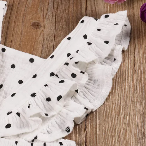 Miniatura 7 de Mameluco con volantes para bebé recién nacida, con diadema, ropa de verano
