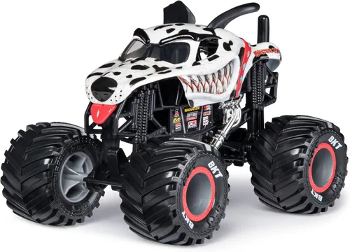 Miniatura 2 de Monster Jam, Camión monstruo dálmata oficial Monster Mutt, vehículo fundido a presión, escala 1:24 Monster Mutt V2
