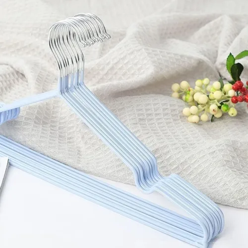 Miniatura 2 de Paquete de 10 perchas de plástico con revestimiento de goma antideslizantes y resistentes, diseño ultra delgado y ligero, resistente, no mancha