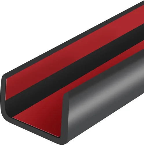 Miniatura 29 de Borde de goma protector autoadhesivo para chapa, material de etileno propileno dieno, ajuste de 1/16 pulgadas (1.6 mm), longitud 10 pies