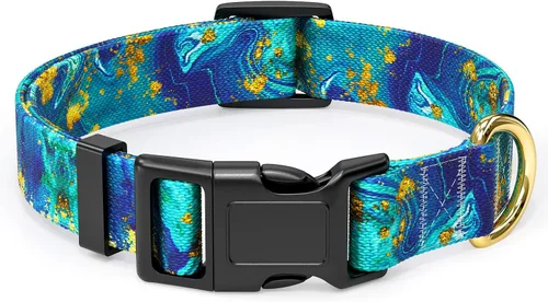 Miniatura 11 de Rnivvi Collar para perros pequeños, bonito collar resistente y ajustable para cachorros con hebilla de liberación rápida para machos, hembras