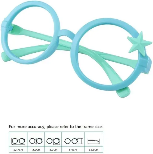 Miniatura 6 de Montura de gafas para niños, con estilo, sin lentes, paquete de 3