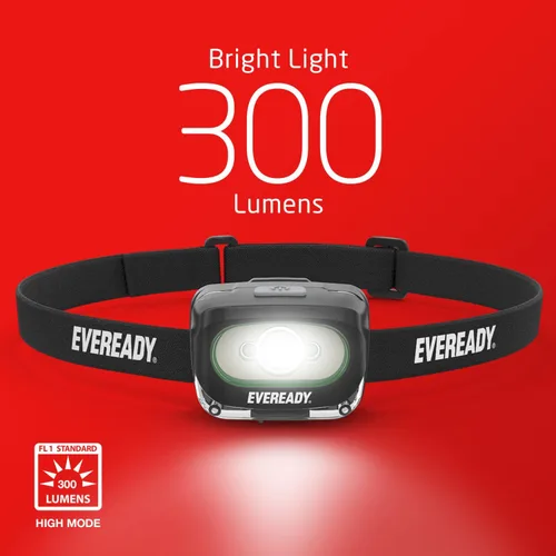 Miniatura 6 de Eveready Linterna frontal recargable LED, faro resistente al agua para exteriores, camping y luz de trabajo mecánico