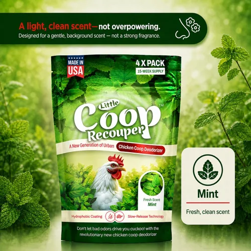 Miniatura 7 de Little Coop Recouper Una nueva generación de desodorante de gallinero urbano Fórmula única para liberación lenta Aroma fresco natural