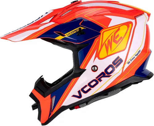Miniatura 13 de VCOROS H637 - Cascos de motocross para adultos, ATV, Dirtbike, BMX, MX, todoterreno, aventura, UTV, con certificación DOT