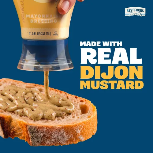 Miniatura 7 de Hellmann's Dijo-Mayo - Mayonesa suave y sabrosa Drss para papas fritas, hamburguesas, ensaladas de papa, sándwiches, aderezo de mayonesa con Dijon