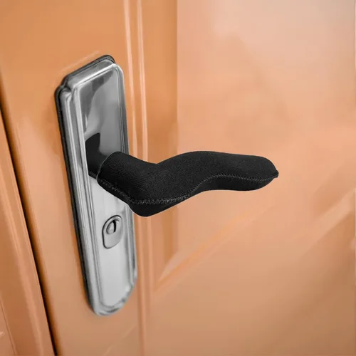 Miniatura 7 de 5 fundas para manijas de puerta, protectores de pomo antiquemaduras y anticongelante, cojín de goma de neopreno elástico para manijas de frío/calor