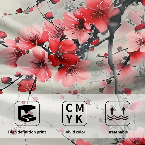 Miniatura 3 de Giwawa Juego de toallas de mano con diseño de flor de cerezo y flor japonesa, Sakura floral, para interiores y exteriores, juego de toallas de mano