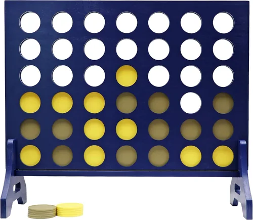 Miniatura 15 de Tailgating Pros Cuatro en una fila gigante azul marino premium con funda de transporte – Juego de patio al aire libre de gran tamaño – ¡Muchos