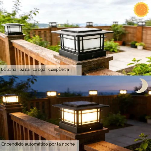 Miniatura 4 de Dynaming Luces solares de 4 x 4 para exteriores con 2 modos de color, luces solares para poste de valla, carcasa negra para postes de vinilo/madera