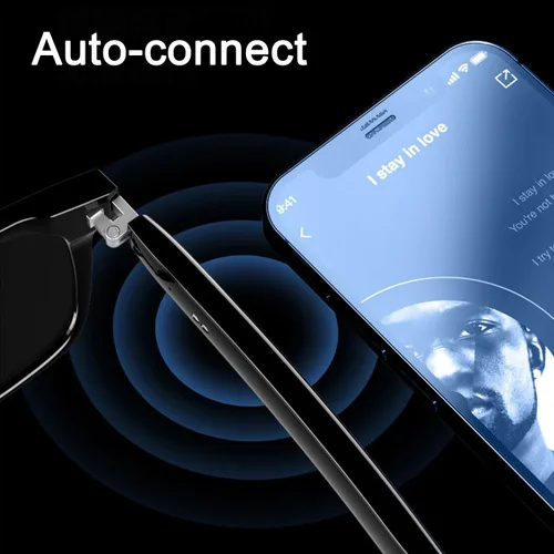 Miniatura 4 de Anteojos inteligentes con canciones escuchables, lentes de sol inalámbricos Bluetooth inteligentes para mujeres y hombres