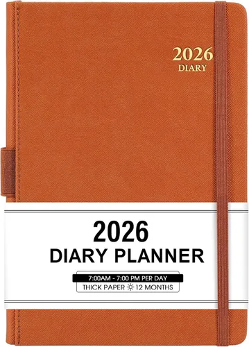 Miniatura 8 de Libro de citas y planificador 2026 - enero de 2026 a diciembre de 2026, planificador diario por horas, 5.75" X 8.25", intervalo de 60 minutos