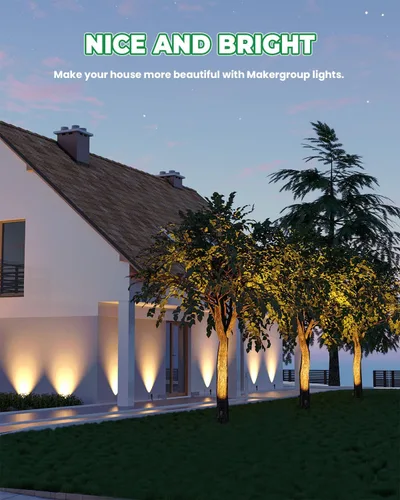 Miniatura 6 de Luz de paisaje de latón de bajo voltaje, foco sólido para exteriores con bombilla LED MR16 reemplazable de 5 W, 2700 K blanco cálido, iluminación