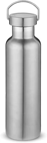 Miniatura 45 de Volhoply 24 onzas Botella de agua aislada con boca estándar con tapa de combinación de plástico y acero inoxidable, botellas de agua de 304 18/8