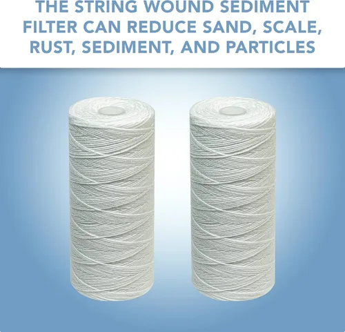 Miniatura 3 de CFS Cartuchos de filtro de agua para heridas de polipropileno compatibles con sedimentos Culligan y modelos de filtro de agua de pozo resistente