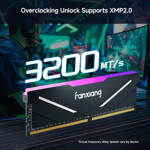 Miniatura 4 de fanxiang RGB DDR4 RAM 32 GB (2 x 16 GB) 3200 MHz CL16 V1.35, Memoria para sobreaceleración de máquinas de juego de escritorio, Compatible con Intel
