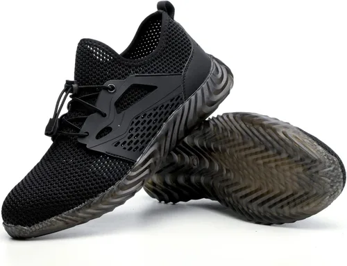 Miniatura 66 de SUADEX Zapatos deportivos con punta de acero para hombres y mujeres, indestructibles, ligeros, cómodos, antideslizantes, puntera compuesta