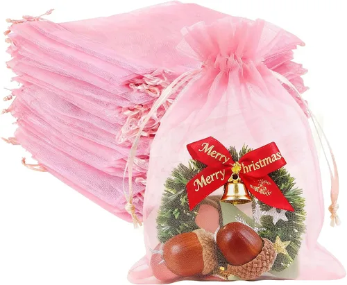 Miniatura 9 de EdgeXcel 120 bolsas de organza de 4 x 6 pulgadas para regalos pequeños - Bolsa de malla premium con cordón para recuerdos de bodas y fiestas, joyas