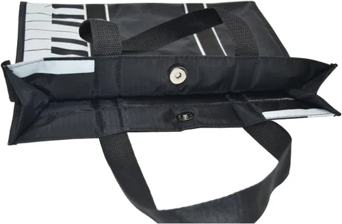 Miniatura 6 de PUNK Piano Keys Music Tote Bag With 5mm sponge Waterproof Oxford Cloth Handbag Shopping Bag with Magnetic Snaps Buckle