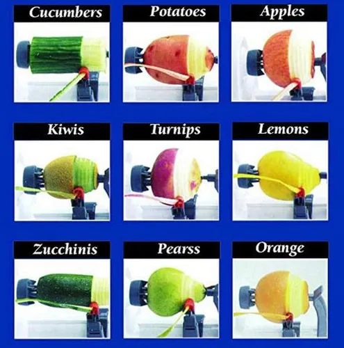 Miniatura 4 de Pelador eléctrico de patatas, herramienta giratoria automática para pelar manzanas, máquina multifunción de acero inoxidable para patatas y peras