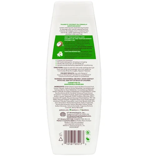 Miniatura 2 de Palmer's Champú acondicionador con fórmula de aceite de coco, 13.5 onzas líquidas