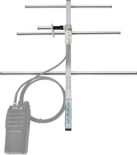 Miniatura 7 de Antena Yagi UHF TWAYRDIO 400-470Mhz, Antena Base Vertical de Alta Ganancia para Exteriores GMRS, Antena Yagi Direccional de 7dBi