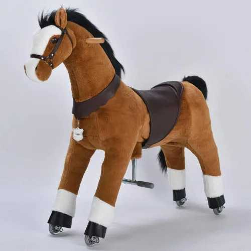 Miniatura 2 de Caballo mecedor mecánico grande Ufree, 44 pulgadas, para montar, rebotar y moverse, para niños de 4 a 15 años, L