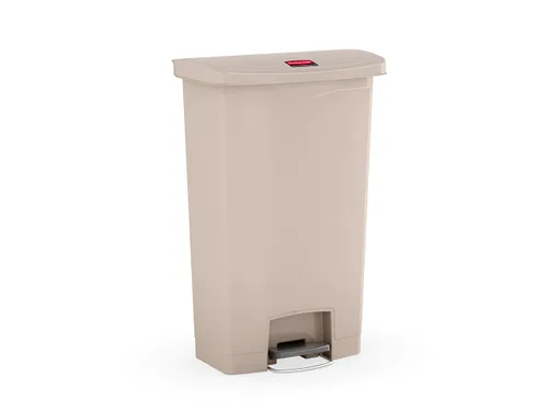 Miniatura 27 de Rubbermaid Commercial Products - Bote de basura Streamline Slim con pedal Papelera de plástico, 4 galones (15 litros), color rojo, con manos