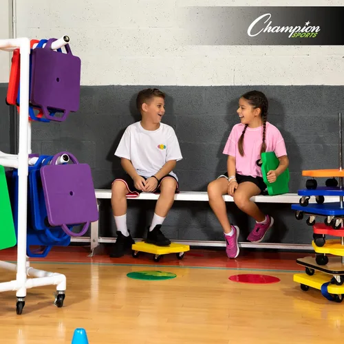 Miniatura 8 de Champion Sports Scooter Board – Choice of Handles or No Handles, Durable Plastic Scooters for Youth Gym & PE Class, Indoor & Outdoor Play, Azul