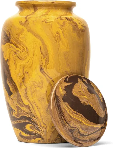 Miniatura 10 de Eternal Harmony Urna grande para cenizas, urna de cremación masculina y femenina para cenizas humanas con acabados elegantes, sello seguro y bolsa