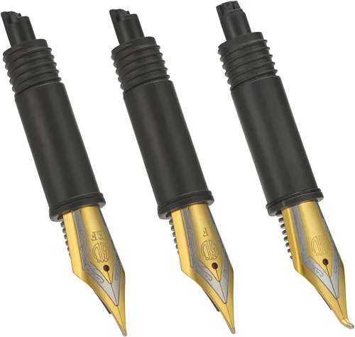 Miniatura 5 de Juego de 3 plumas estilográficas Hongdian negras de tamaño mediano para Black Forest 1850, 1851, 1861, M2, M1, 1843, 6013, 517D, 517S, 525, 1843