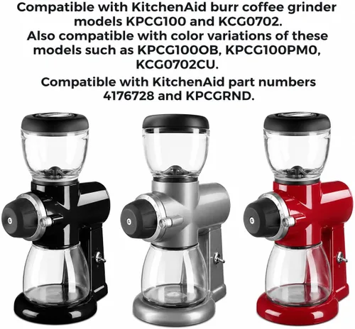Miniatura 3 de Univen Molinillo de café de 7 oz con tarro de vidrio de 3.5 pulgadas (3.5 in) de alto, compatible con los modelos KitchenAid KCG0702 KPCG100 4176728