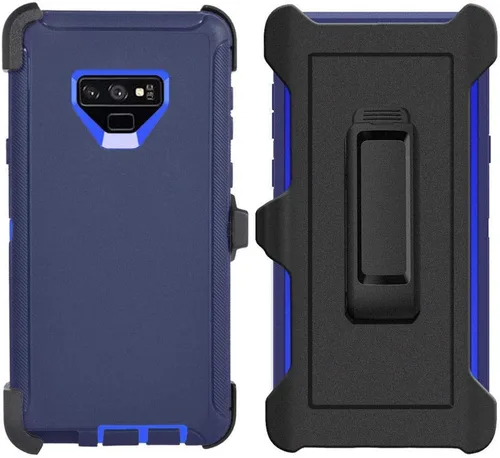 HIQUE Defender - Funda para Samsung Galaxy Note 9, sin protector de pantalla, resistente, protección contra caídas, híbrida de poliuretano Azul