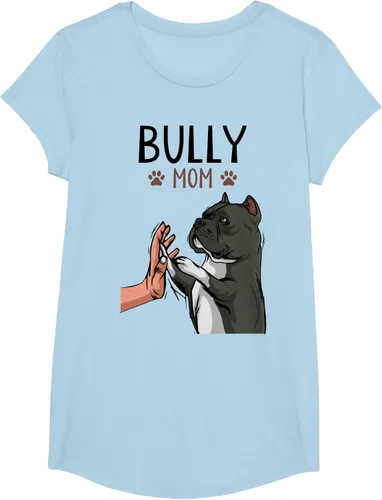Miniatura 19 de American Bully Mom Cute Dog Mama Camiseta divertida para mujer, Blanco, S
