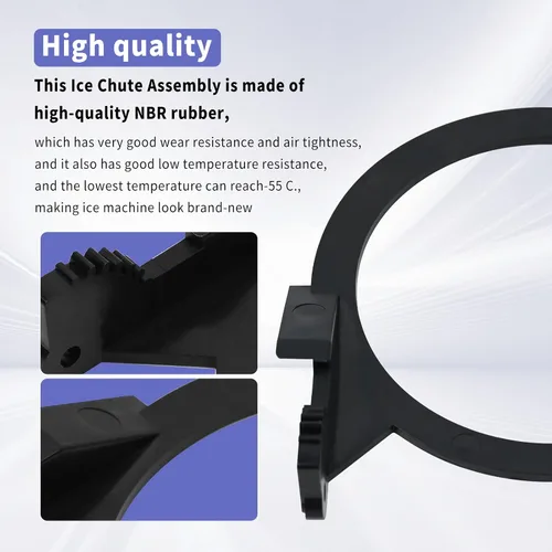 Miniatura 7 de 241688401 Piezas de solapa de sello de puerta de canal de hielo para dispensador de refrigerador, sustituye a 5304421629 7241688701 compatible
