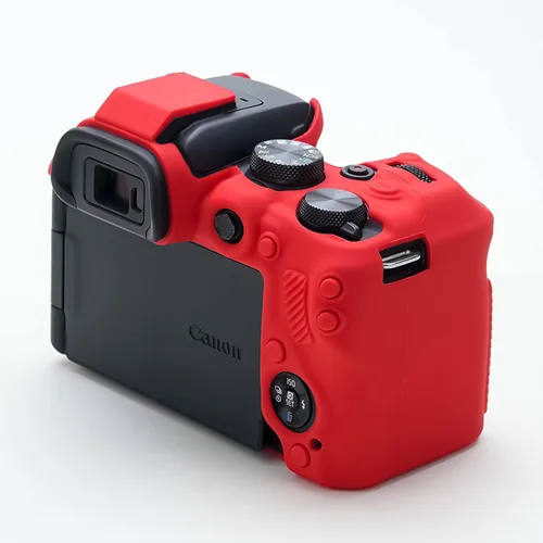 Miniatura 6 de Rieibi Funda para cámara EOS R10 - Funda protectora de silicona para cámara digital Canon R10 - Rojo