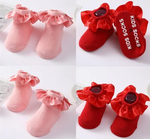 Miniatura 25 de Toptim Calcetines de tobillo para niñas pequeñas, calcetines casuales transpirables