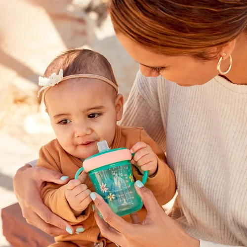 Miniatura 4 de The First Years - Vaso para beber con boquilla suave - Taza de entrenamiento para niños pequeños durante más de 6 meses -Con asas y tapa a prueba