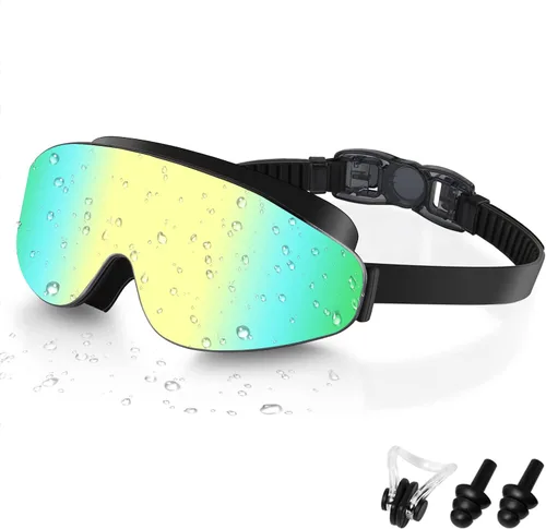Gafas de natación para niños, gafas de natación polarizadas para niños, visión amplia, antivaho sin fugas, gafas de natación para edades de 4 a 16 C